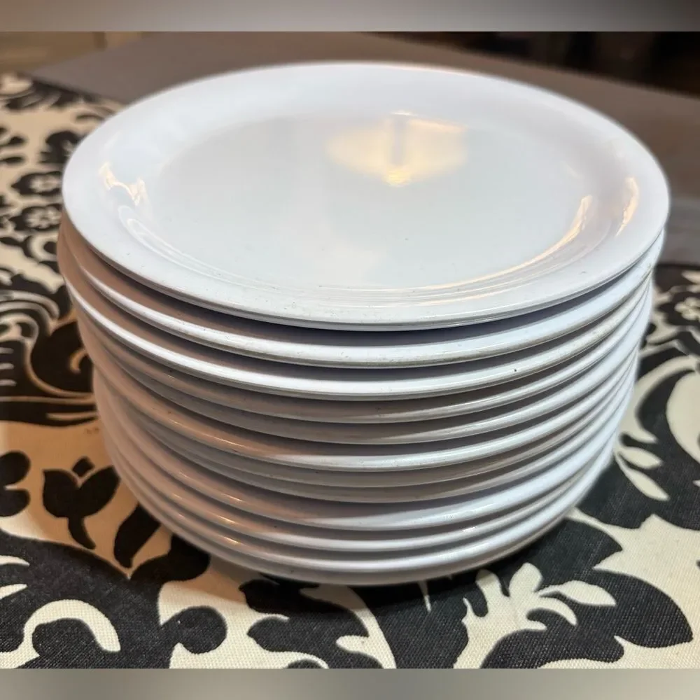 12 G.E.T. NP-7 White Melamine Salad Plates EPC